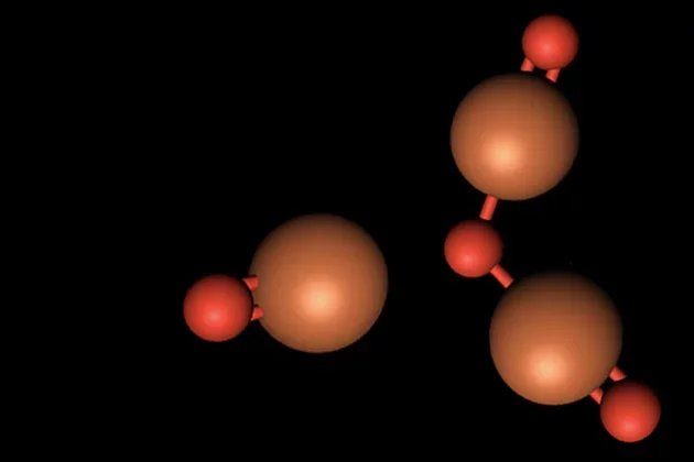 Decorative artwork showing molecules.